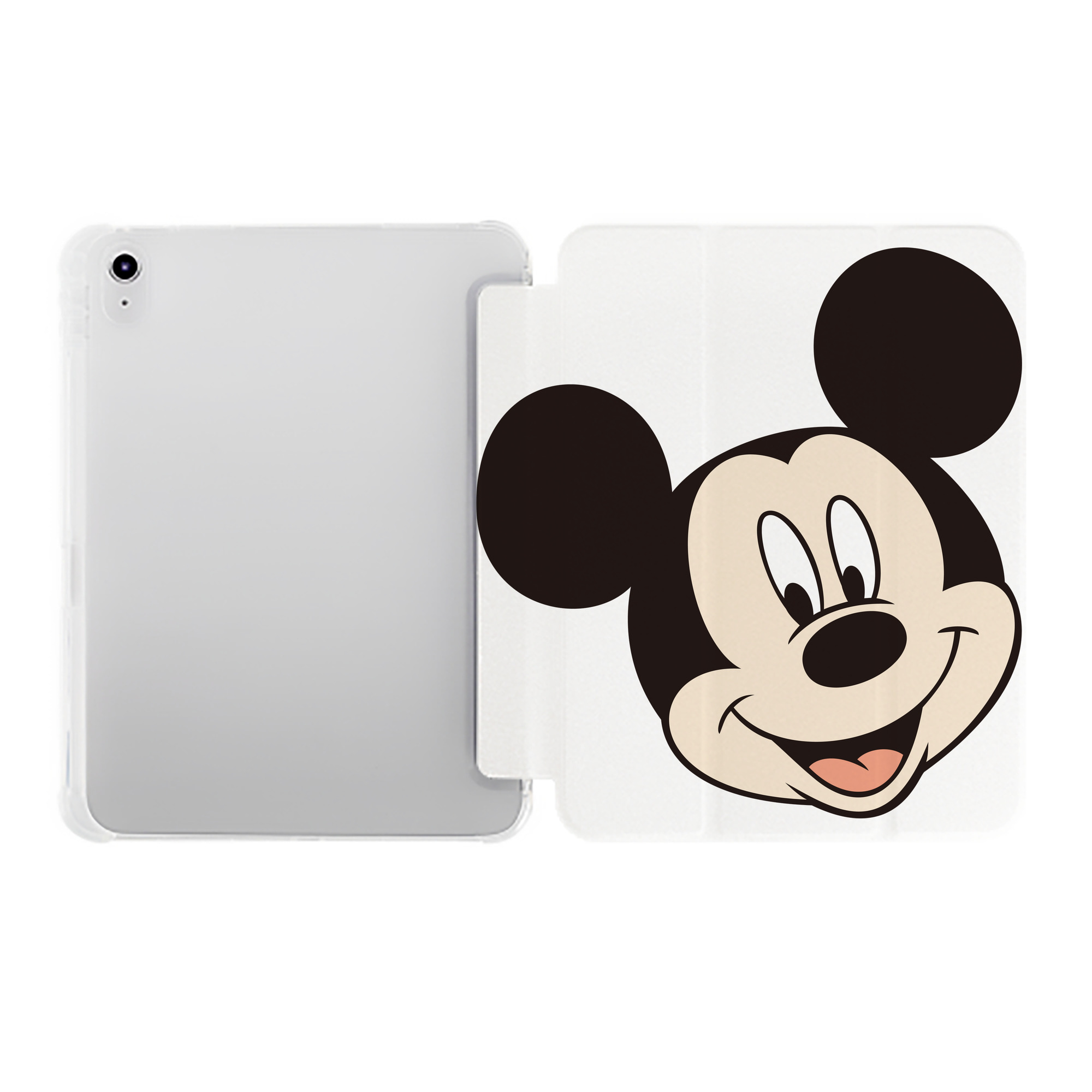 （画像用） ミッキーマウス Mickey Mouse IPad ケース ペン収納付き 三つ折りスタンド PUレザー×シリコン 対応機種9.5/10.5/10.9インチ
